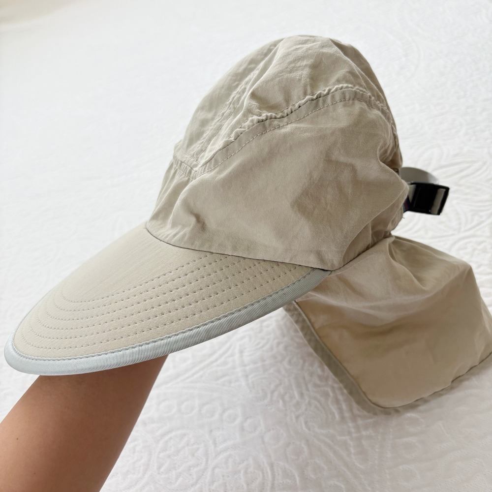 Vintage Patagonia Made in USA Legionnaires Hat Long Bill Strapback w/ Neck Cover
